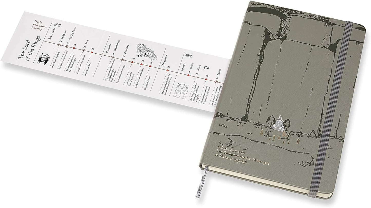 Moleskine Limited Edition Lord Of The Rings Notebook, Hard Cover, Large (5" x 8.25") Ruled/Lined, Black, 240 Pages - Grierson Studio
