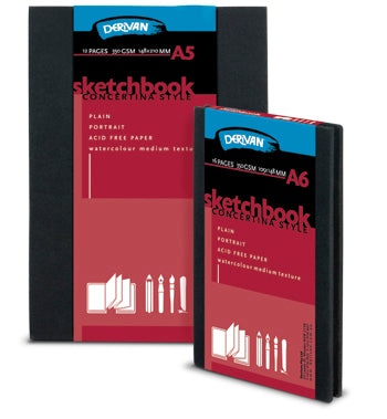 DERIVAN Sketch Book Concertina Style A5 Portrait - Grierson Studio