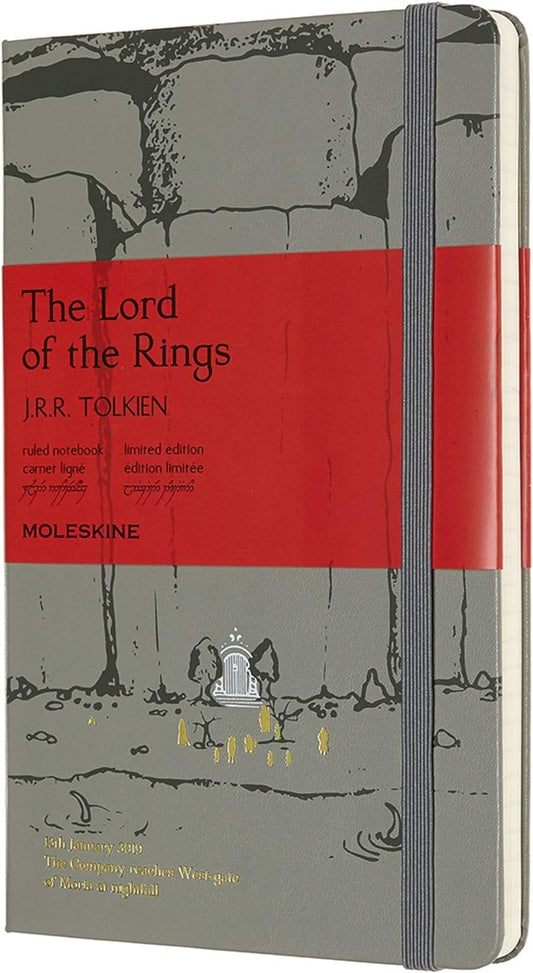 Moleskine Limited Edition Lord Of The Rings Notebook, Hard Cover, Large (5" x 8.25") Ruled/Lined, Black, 240 Pages - Grierson Studio