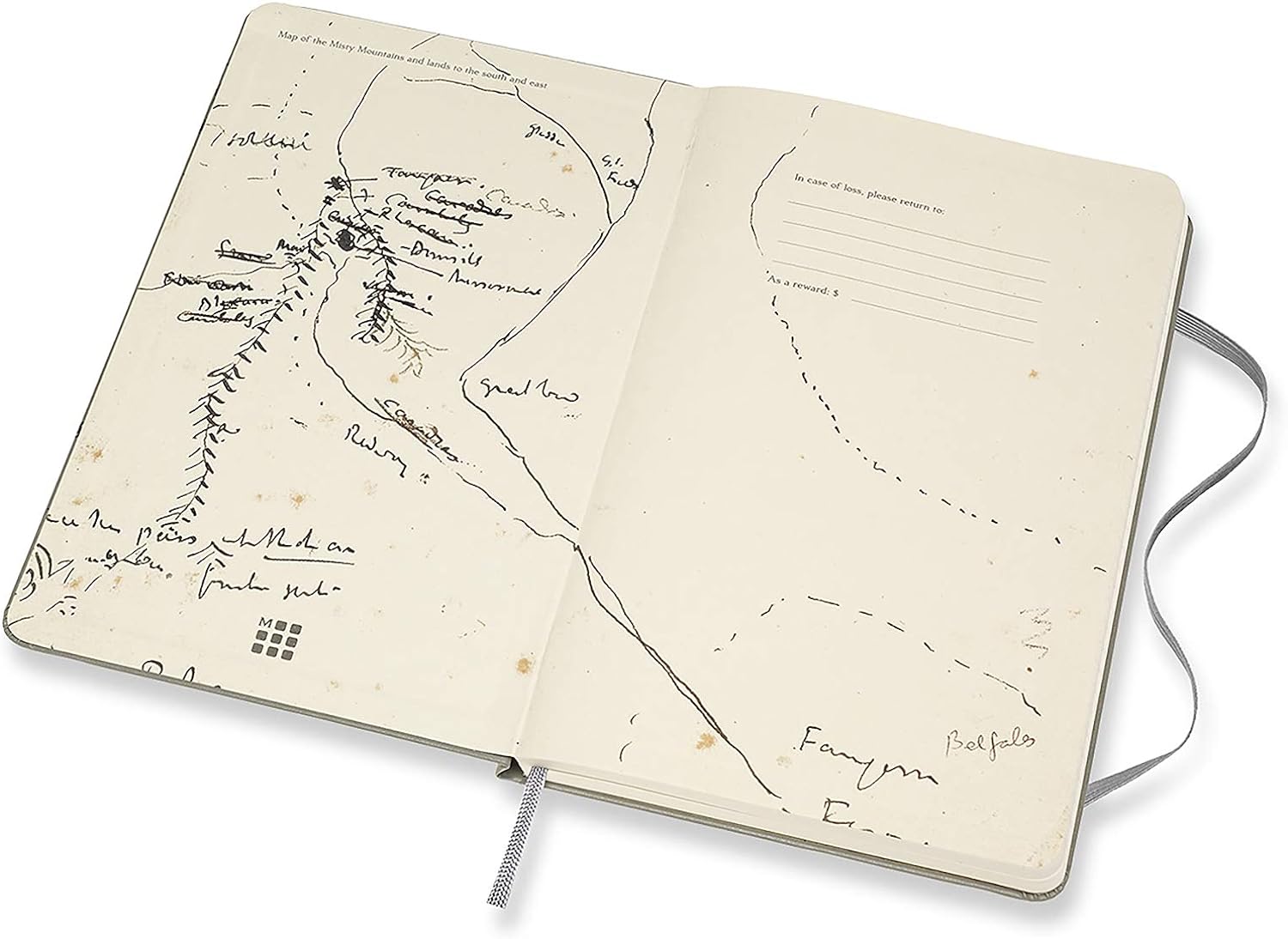 Moleskine Limited Edition Lord Of The Rings Notebook, Hard Cover, Large (5" x 8.25") Ruled/Lined, Black, 240 Pages - Grierson Studio