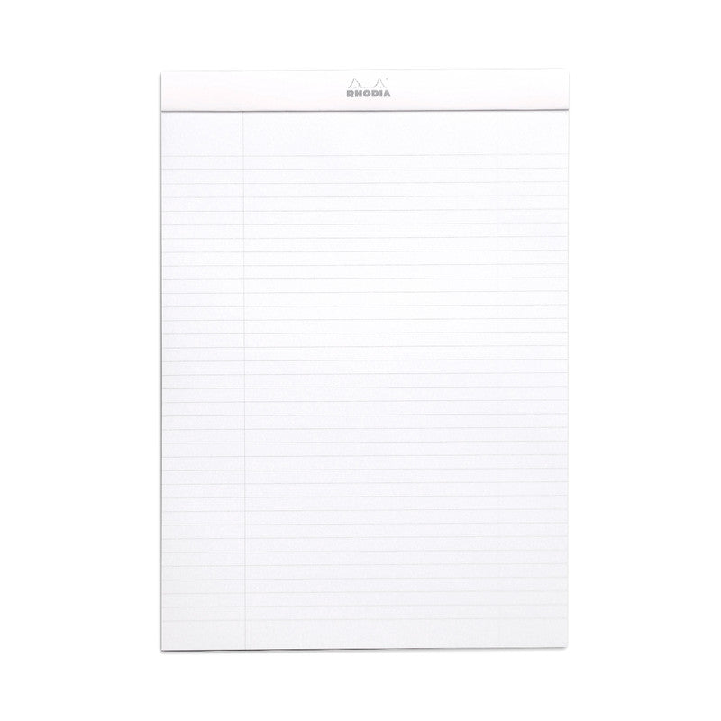 RHODIA - PAD #18 - TOP STAPLED - RULED - A4 - WHITE - Grierson Studio