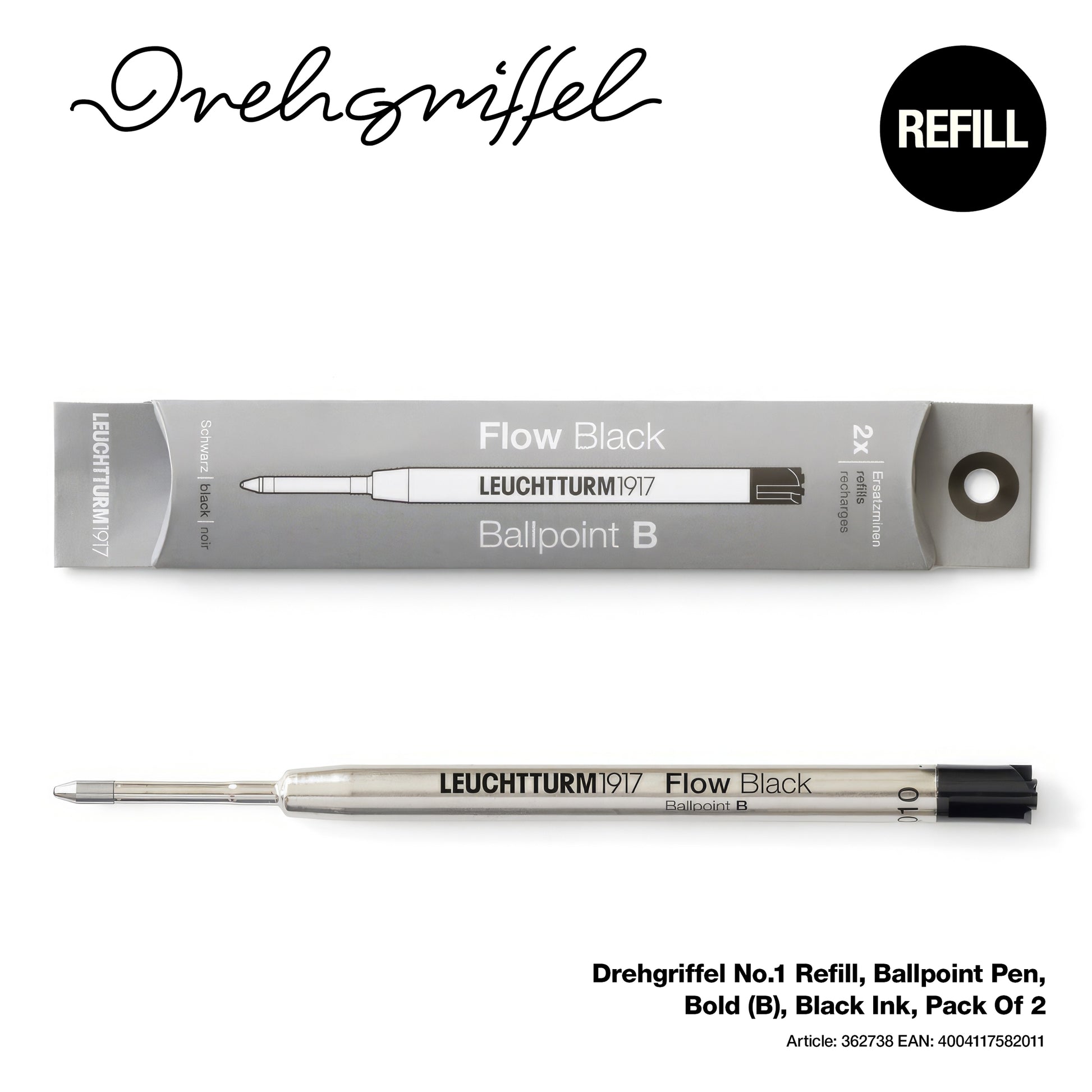 Drehgriffel No.1, Refill, Ballpoint Twist Pen, Bold - Grierson Studio
