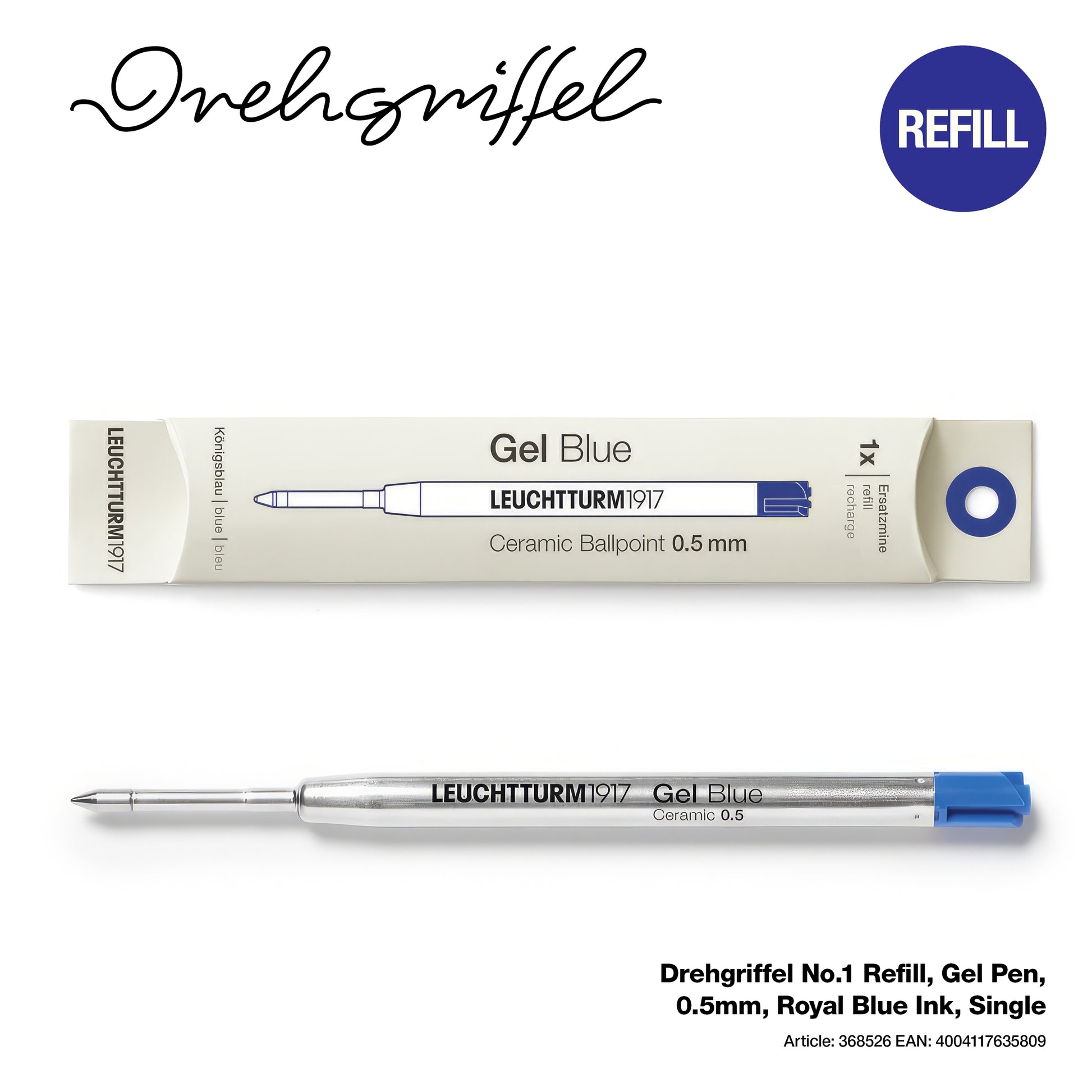 Drehgriffel No.1, Refill, Gel Pen, 0.5mm, Single - Grierson Studio