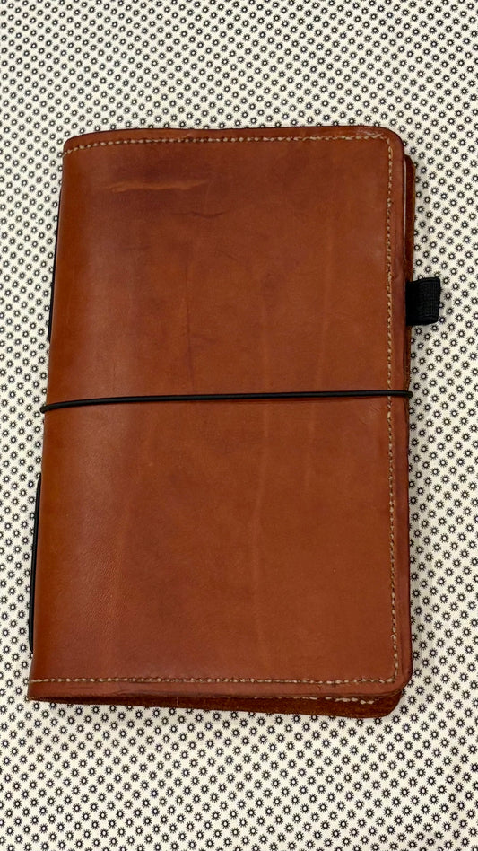 Custom Hand-stitched A5 Leather Pocket Journal Cover