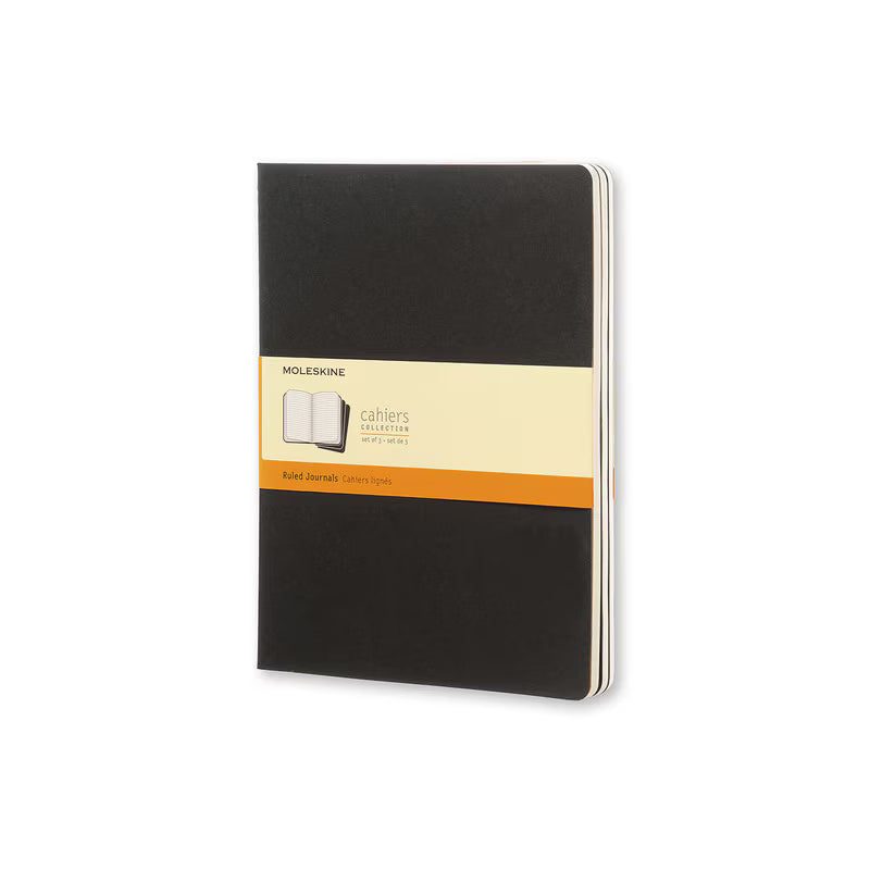 B5 - CAHIER NOTEBOOK - RULED - EXTRA LARGE - BLACK - Grierson Studio