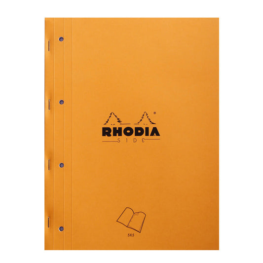 Rhodia - No. 18 Side Stapled Notepad With 4 Holes - A4+ - 5 x 5 Grid - Grierson Studio