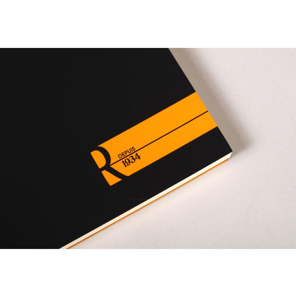 Rhodia - Premium 'R' No. 18 Top Stapled Notepad - A4 - Ruled - Black - Grierson Studio