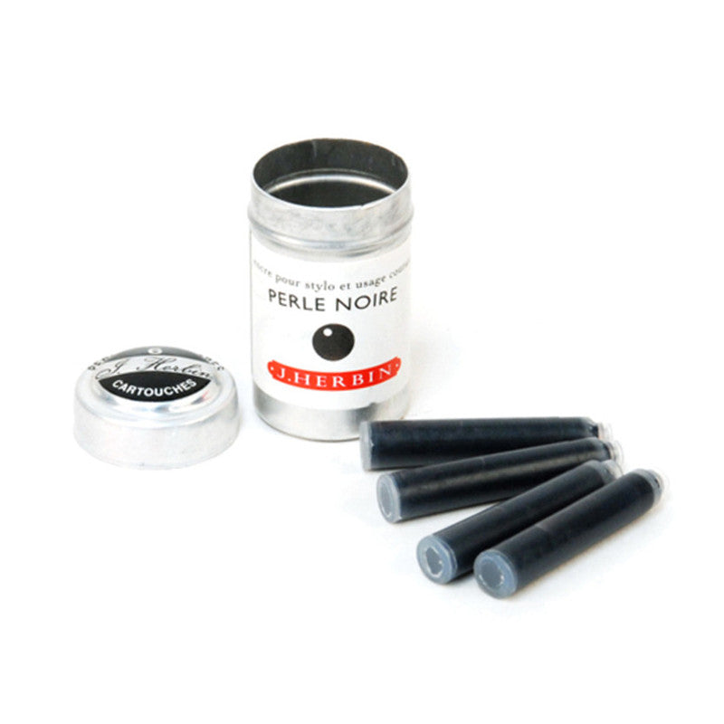 J. Herbin Fountain Pen Ink Cartridges - Pearl Black - Grierson Studio