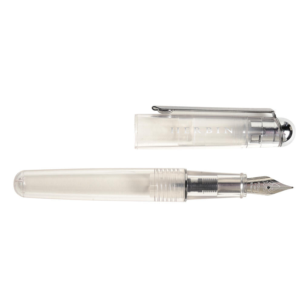 Jacques Herbin - Classic Transparent Fountain Pen With Converter - Fine Nib - Grierson Studio
