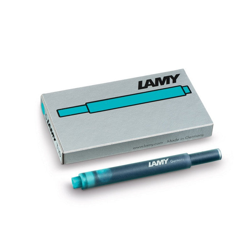 LAMY - T10 FOUNTAIN PEN INK REFILL CARTRIDGES - PACK OF 5 - Turquoise - Grierson Studio