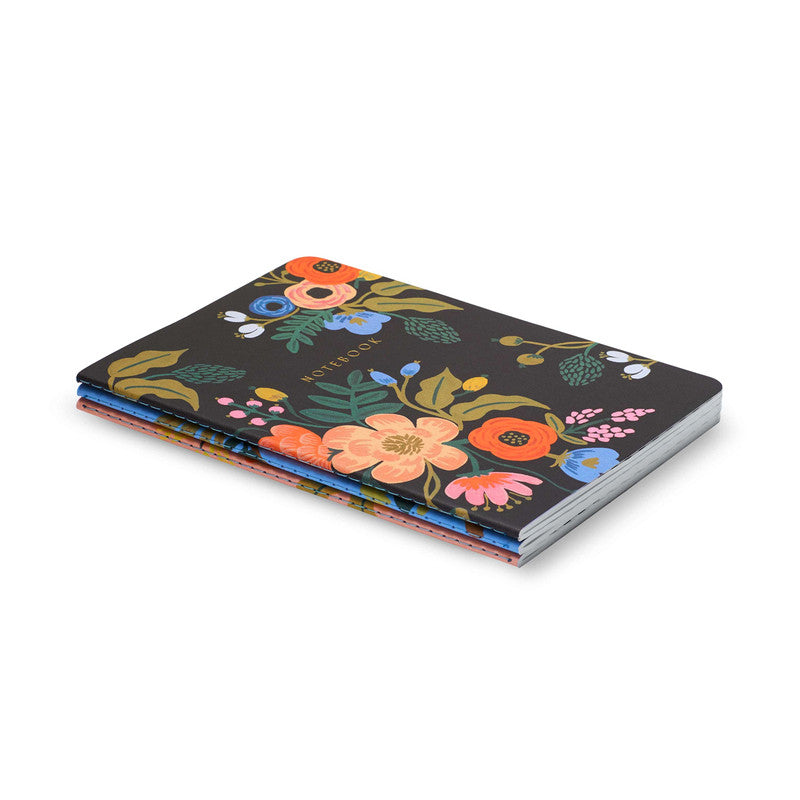 RIFLE PAPER CO - A5 - STITCHED NOTEBOOKS - RULED - LARGE - LIVELY FLORAL - Grierson Studio