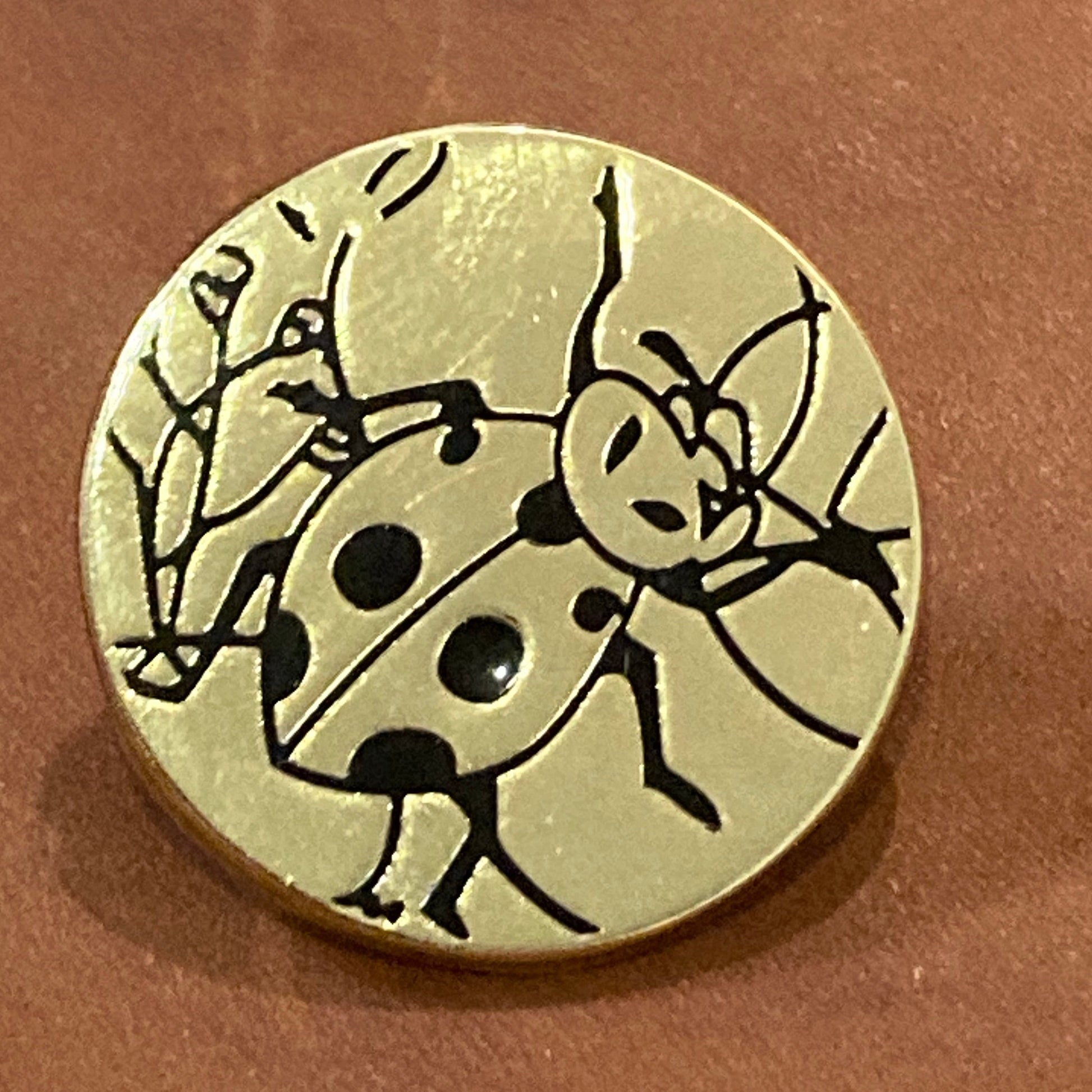 Ladybug pins brass black - Grierson Studio