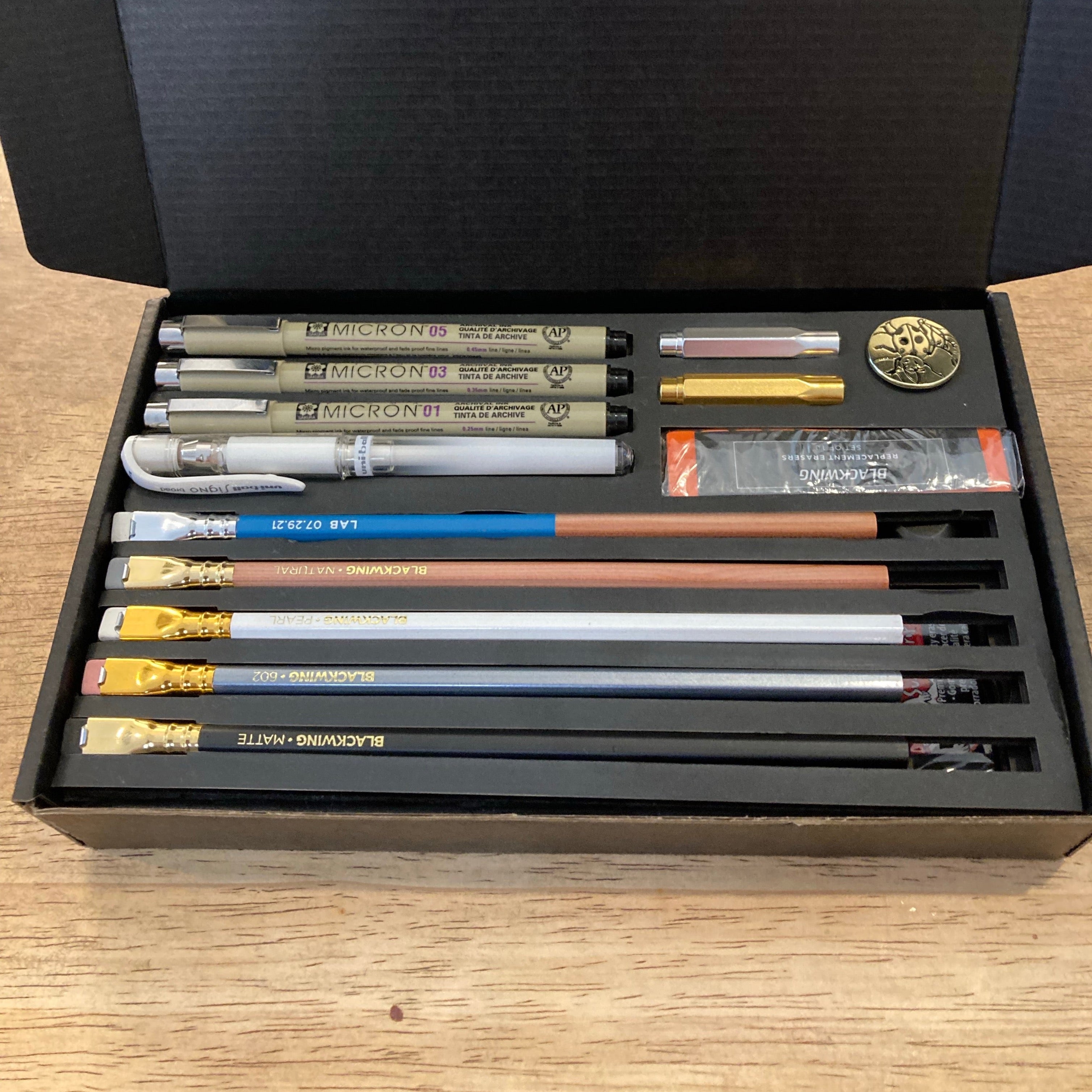 Grierson Studio Box - Nuuna Note Book, Pigma Pens & Blackwing Pencils